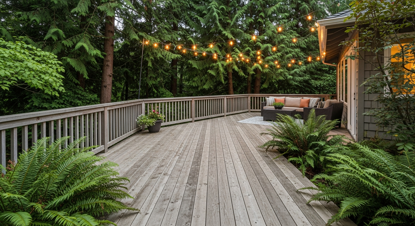 Beautiful backyard deck