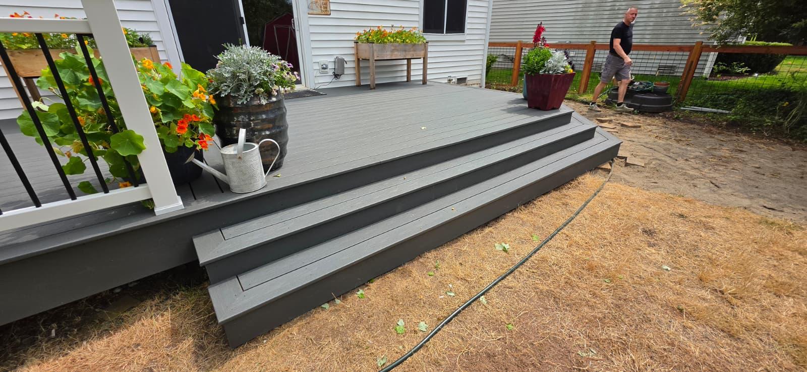 Composite Deck with Steps & Railing