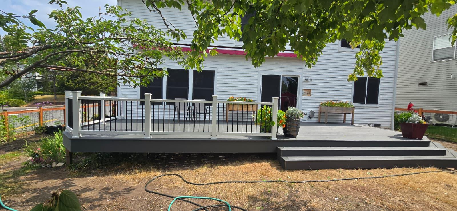 Large Composite Deck with Railing